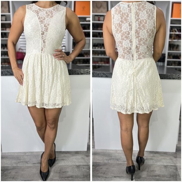 For Love And Lemons Dresses & Skirts - For Love & Lemons Off White Lace A-Line Dress $199